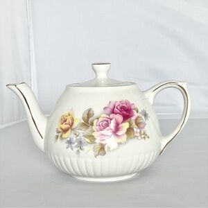 Ellgreave Genuine Ironstone Floral Detail Teapot